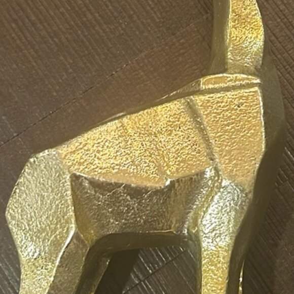 Gold Metal Giraffe Figurine Home Decor Sculpture 12” Tall - Picture 7 of 8